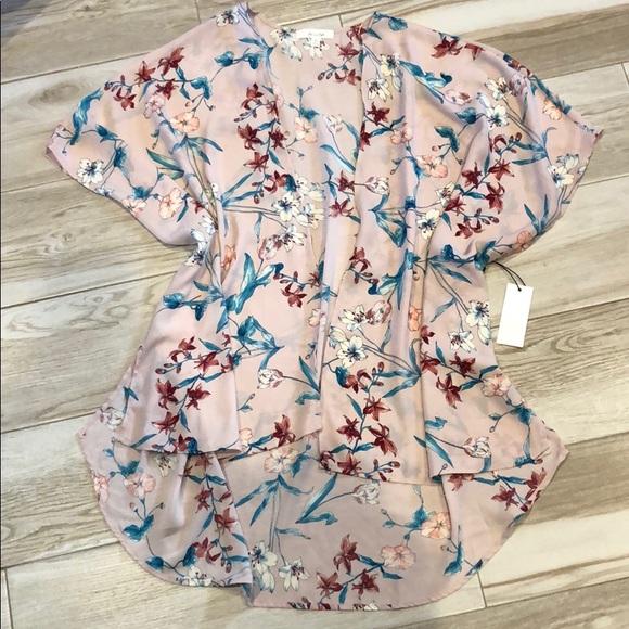 RESTOCKED NWT Pink Floral Kimono Cardigan - Picture 4 of 8